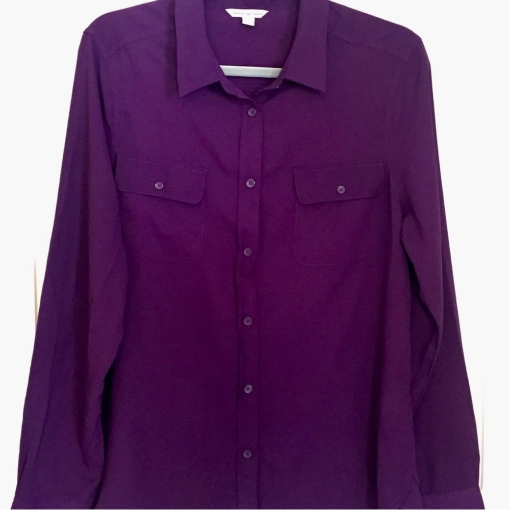 American Eagle Outfitters Deep Purple Essential Shirt